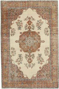 Vintage Turkish Hand-Knotted Rug - 6' 3" x 9' 7" (75" x 115")