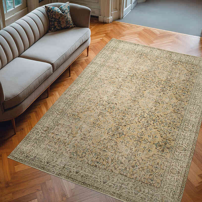 Vintage Turkish Hand-Knotted Rug - 6' 9" x 9' 9" (81" x 117") - K0074581