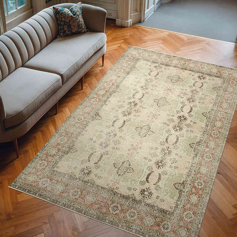 El Dokuma Vintage Halı - 196 cm x 313 cm - K0074591