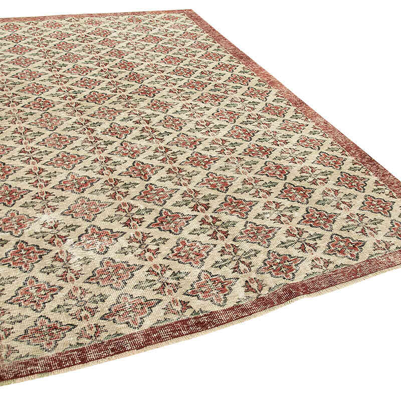 Vintage Turkish Hand-Knotted Rug - 6' 1" x 9'  (73" x 108") - K0074592