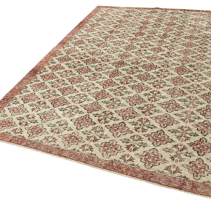 Vintage Turkish Hand-Knotted Rug - 6' 1" x 9'  (73" x 108") - K0074592