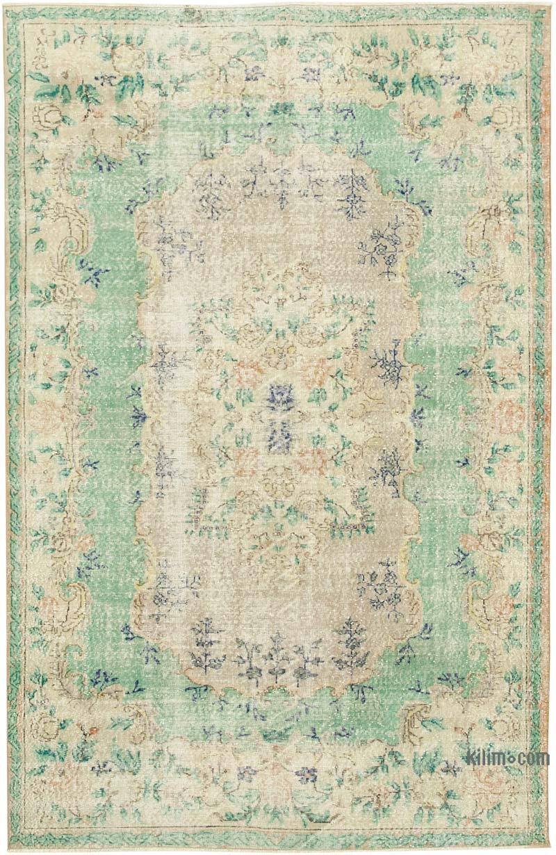 Alfombra Vintage Turca Anudada a Mano - 203 cm x 311 cm - K0074594