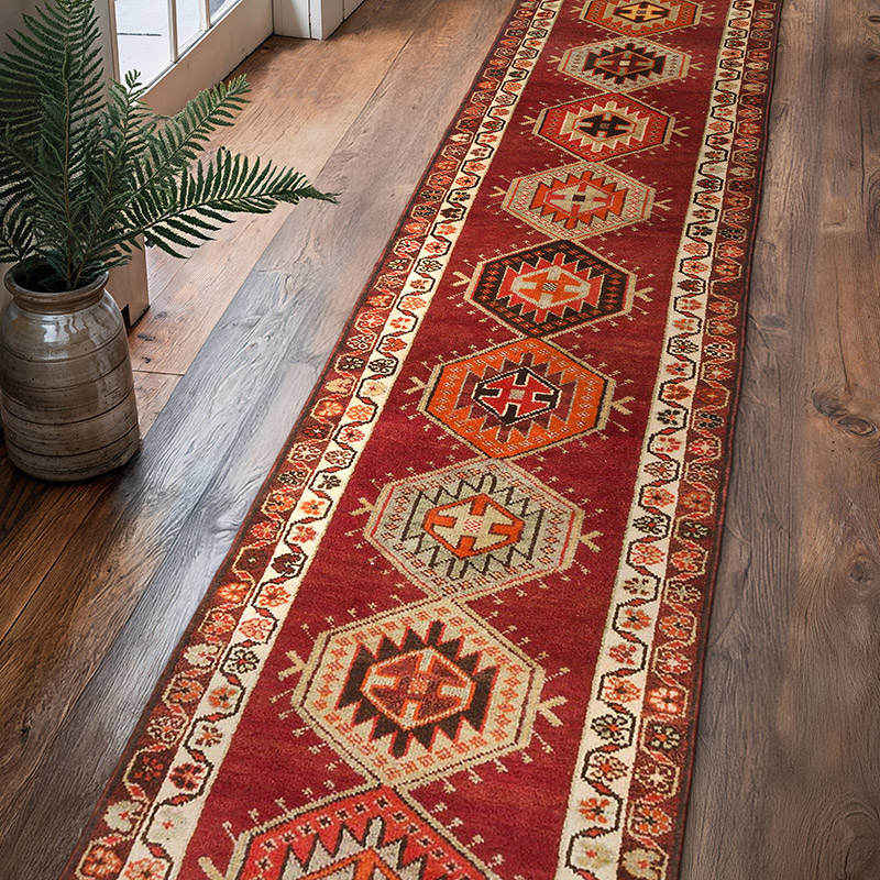 Alfombra Vintage de pasillo - 83 cm x 400 cm - K0074618