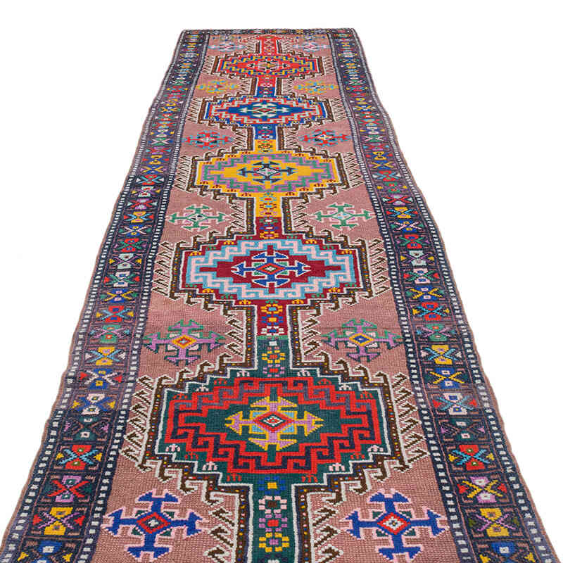 Vintage Tribal Runner Rug - 3'  x 12' 4" (36" x 148") - K0074619