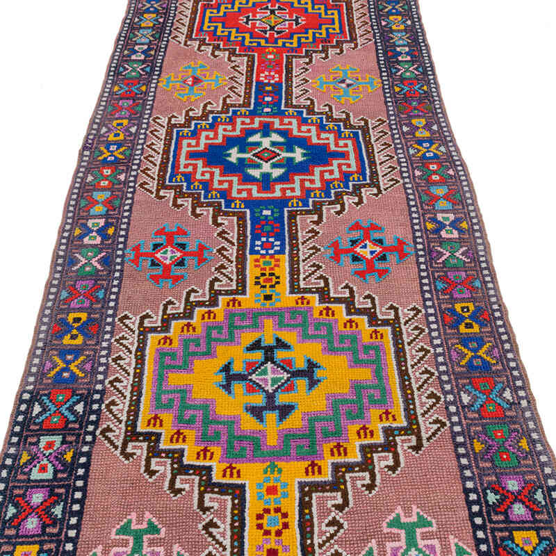 Vintage Tribal Runner Rug - 3'  x 12' 4" (36" x 148") - K0074619