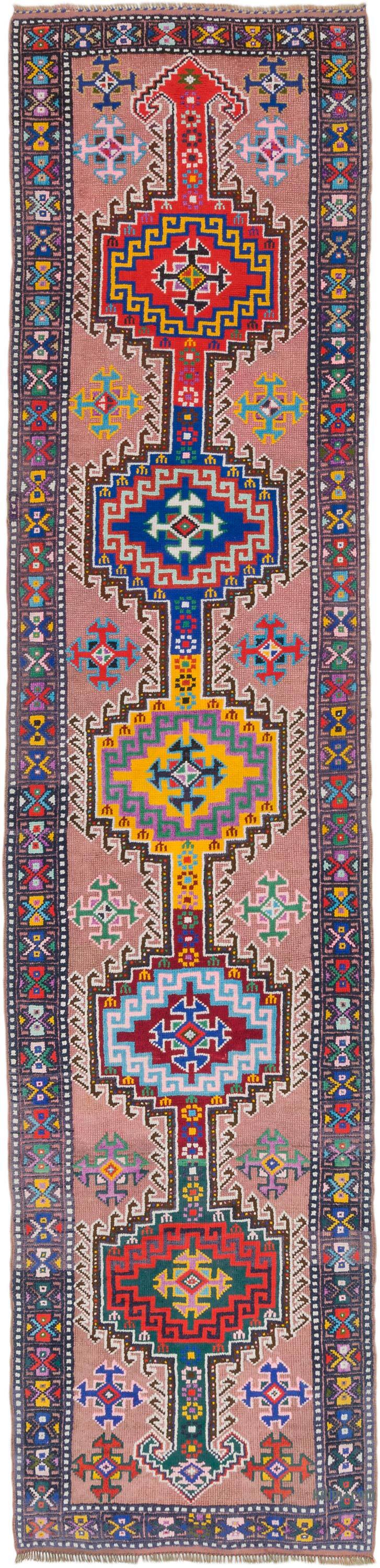 Vintage Tribal Runner Rug - 3'  x 12' 4" (36" x 148") - K0074619
