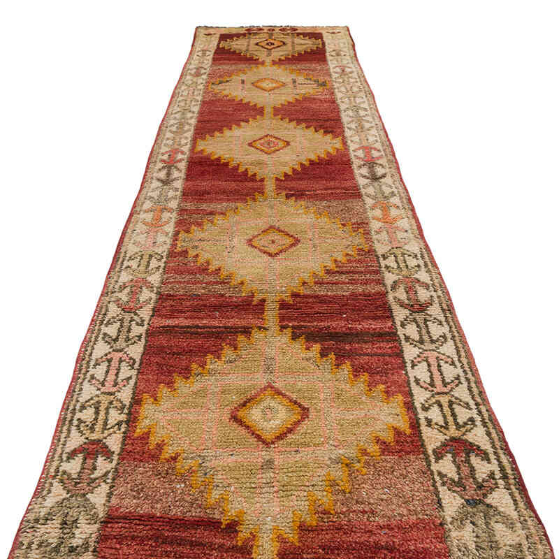 Alfombra Vintage de pasillo - 88 cm x 383 cm - K0074625