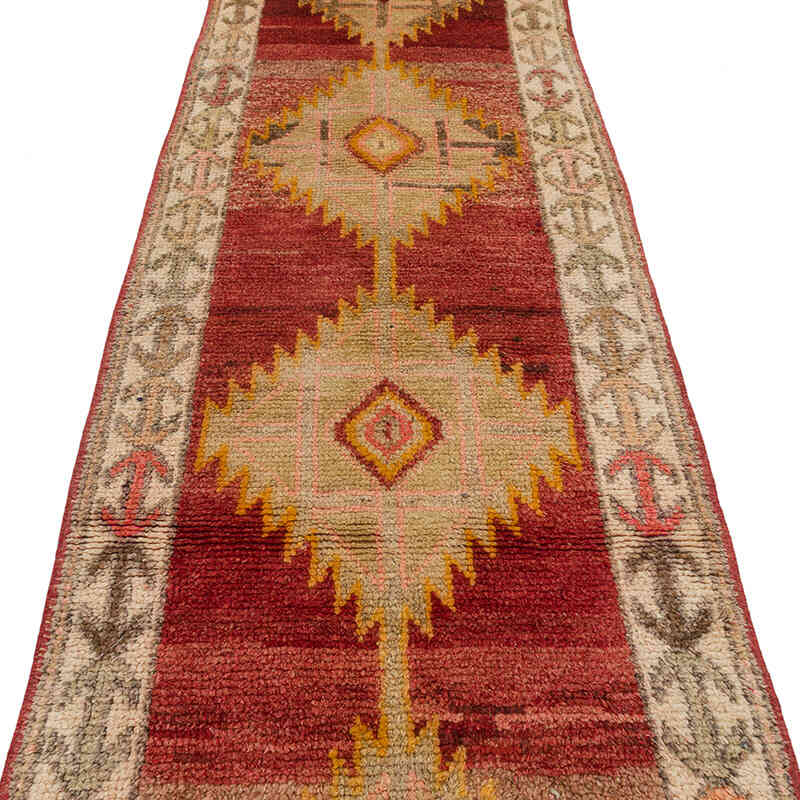 Alfombra Vintage de pasillo - 88 cm x 383 cm - K0074625