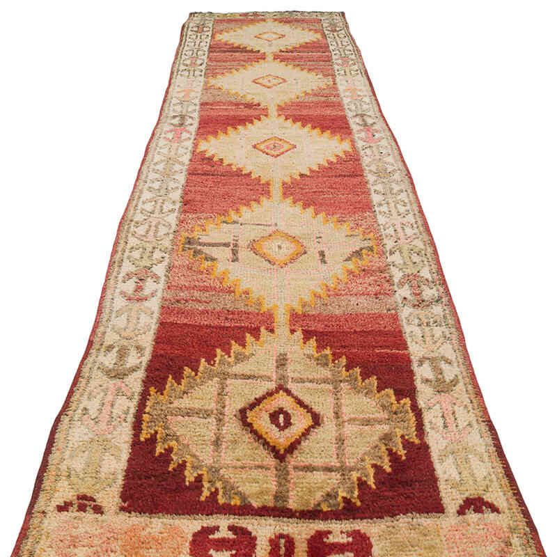 Alfombra Vintage de pasillo - 88 cm x 383 cm - K0074625