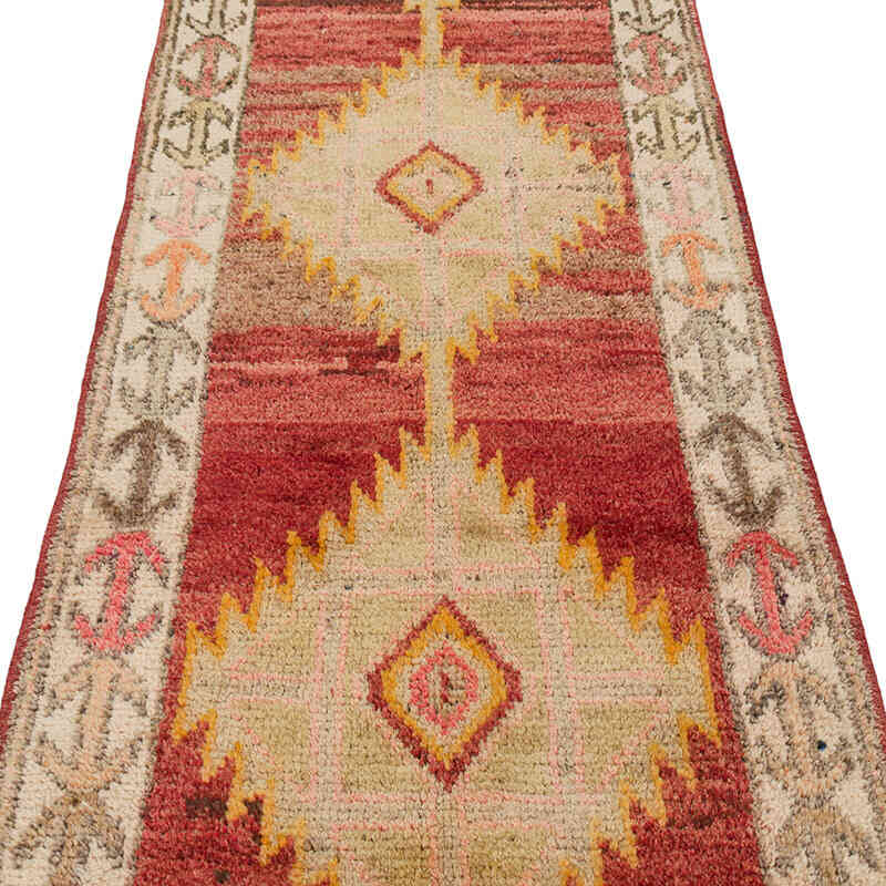 Alfombra Vintage de pasillo - 88 cm x 383 cm - K0074625