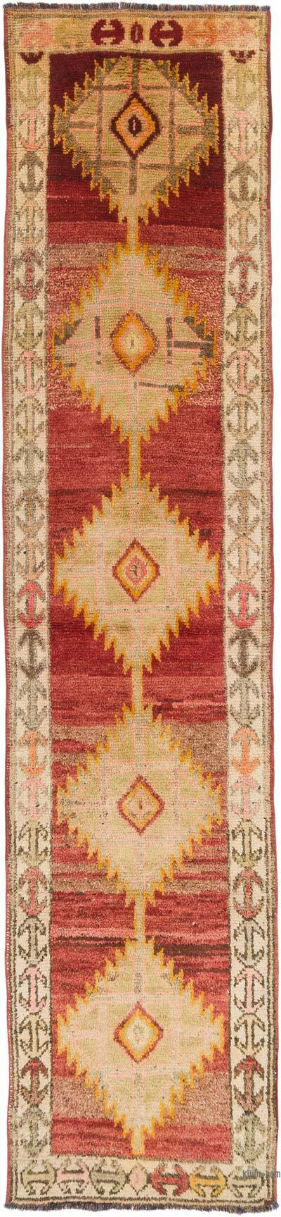 Vintage Tribal Runner Rug - 2' 11" x 12' 7" (35" x 151")