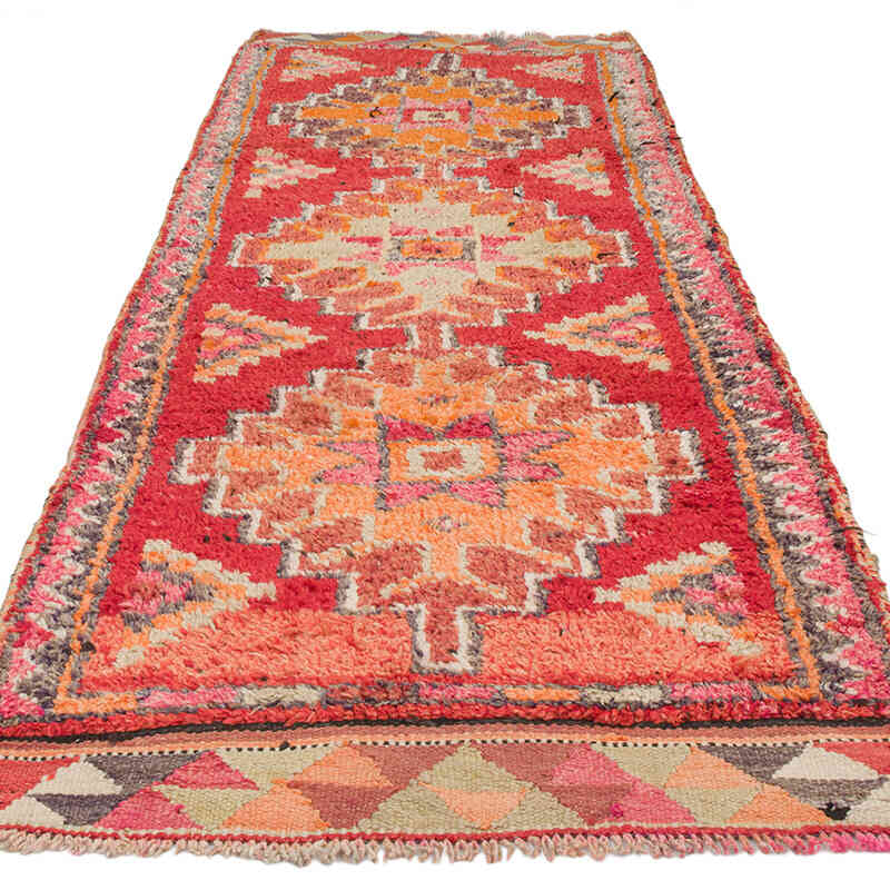 Vintage Tribal Runner Rug - 3' 4" x 10' 2" (40" x 122") - K0074629