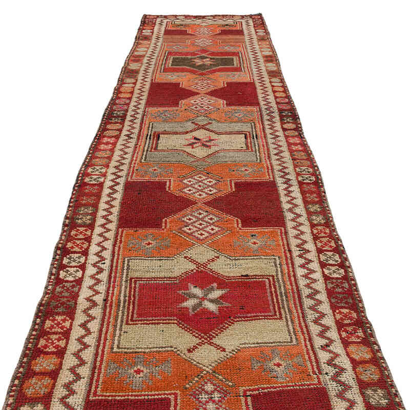 Vintage Tribal Runner Rug - 3'  x 12' 6" (36" x 150") - K0074631