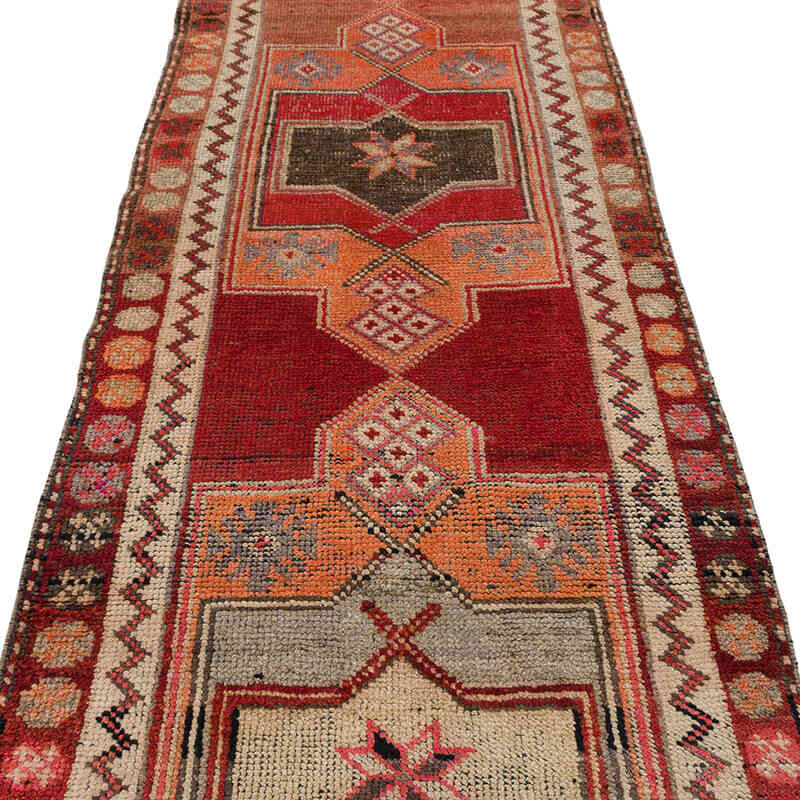 Vintage Tribal Runner Rug - 3'  x 12' 6" (36" x 150") - K0074631
