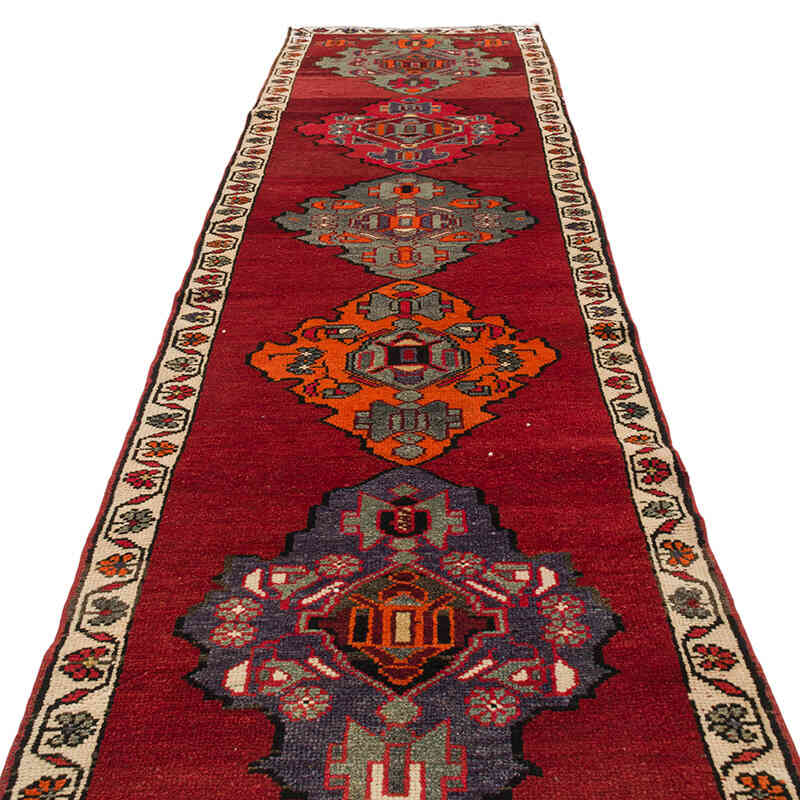Vintage Tribal Runner Rug - 2' 11" x 11' 7" (35" x 139") - K0074633