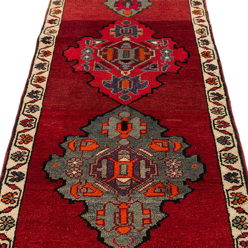Vintage Tribal Runner Rug - 2' 11" x 11' 7" (35" x 139") - K0074633