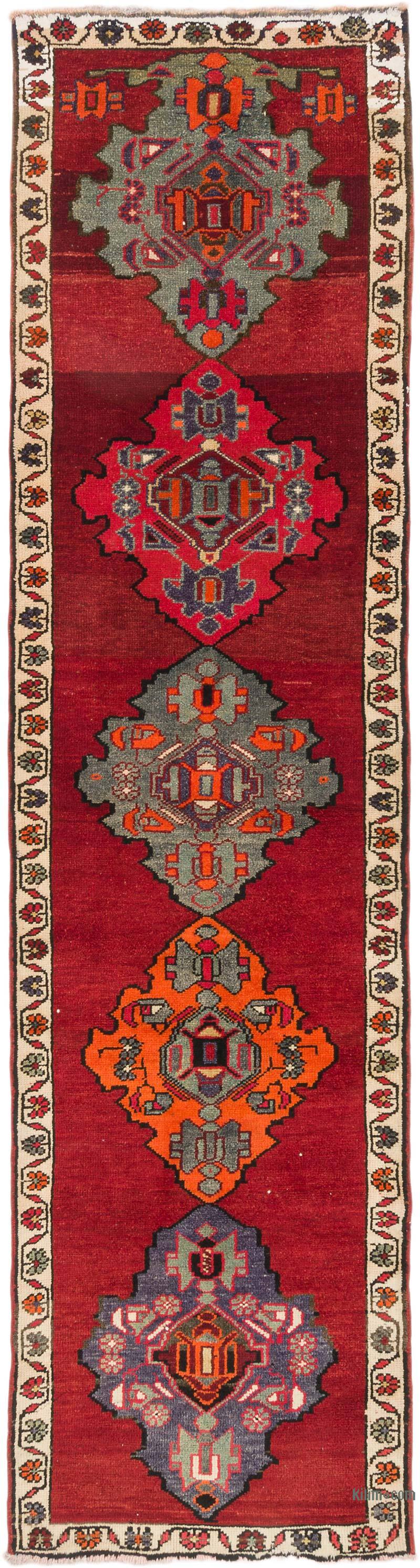 Vintage Tribal Runner Rug - 2' 11" x 11' 7" (35" x 139") - K0074633
