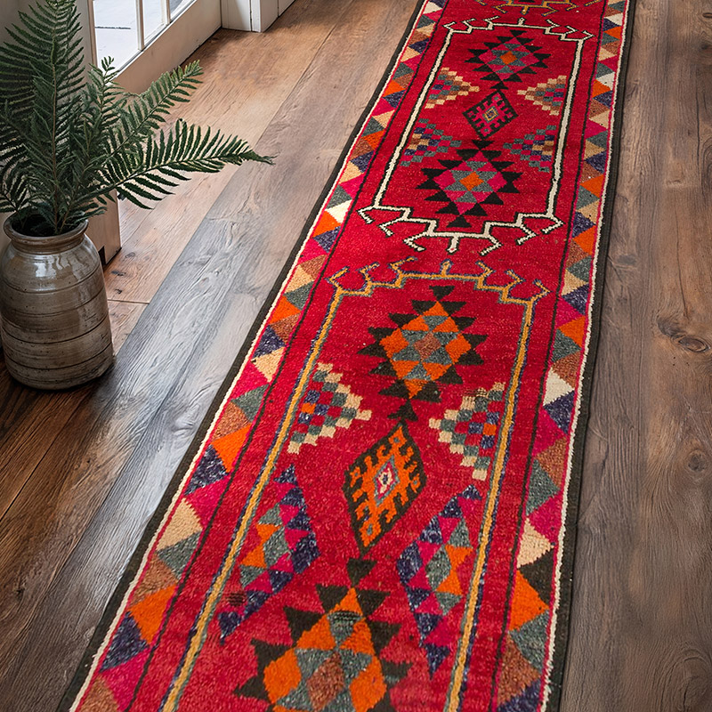 Alfombra Vintage de pasillo - 91 cm x 426 cm - K0074638