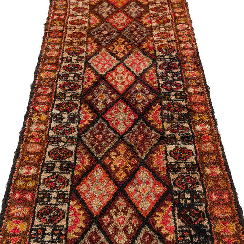 Vintage Tribal Runner Rug - 2' 10" x 11' 7" (34" x 139") - K0074641