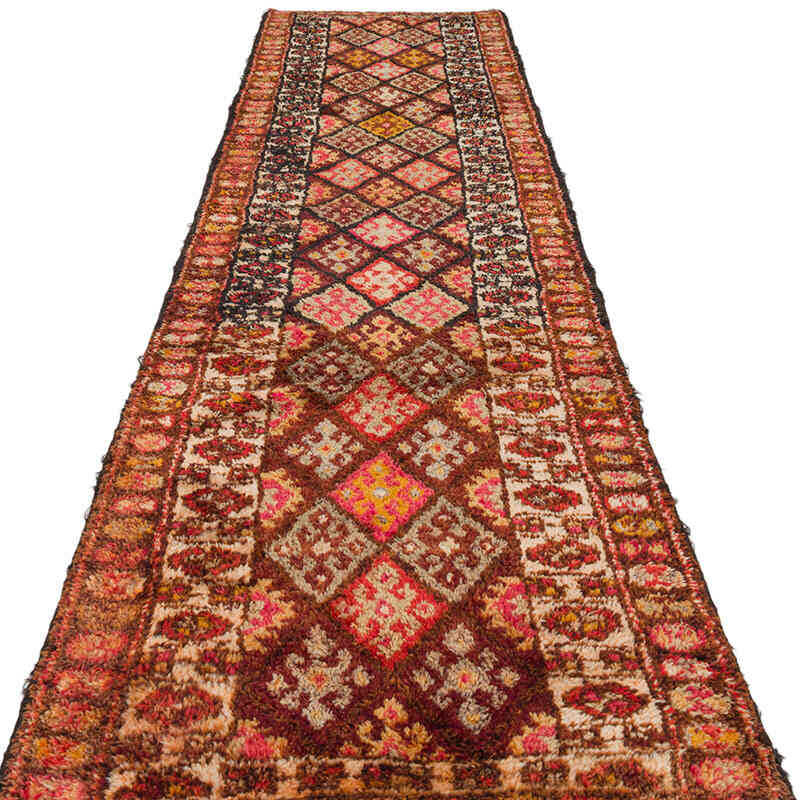 Vintage Tribal Runner Rug - 2' 10" x 11' 7" (34" x 139") - K0074641