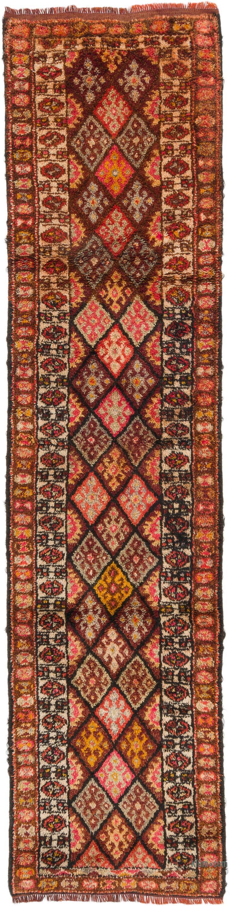 Vintage Tribal Runner Rug - 2' 10" x 11' 7" (34" x 139") - K0074641