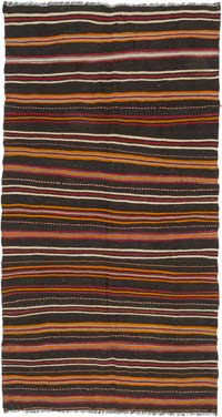Vintage Anatolian Kilim Rug - 5' 9" x 10' 9" (69" x 129")