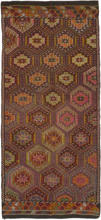 Vintage Anatolian Jijim Rug - 5' 1" x 11' 1" (61" x 133")