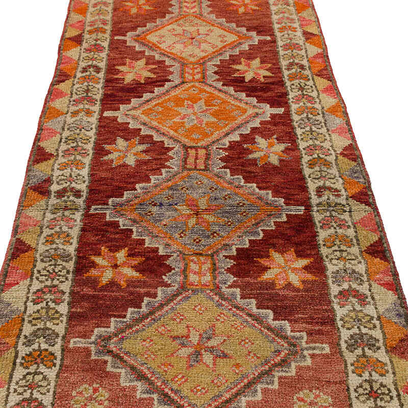 Vintage Tribal Runner Rug - 3' 1" x 11' 10" (37" x 142") - K0074655