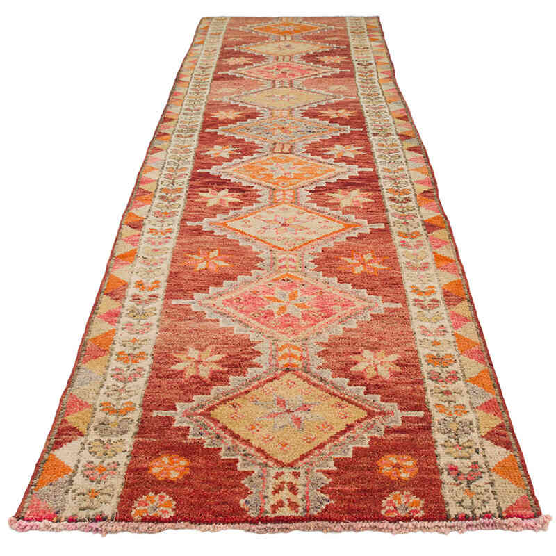 Vintage Tribal Runner Rug - 3' 1" x 11' 10" (37" x 142") - K0074655