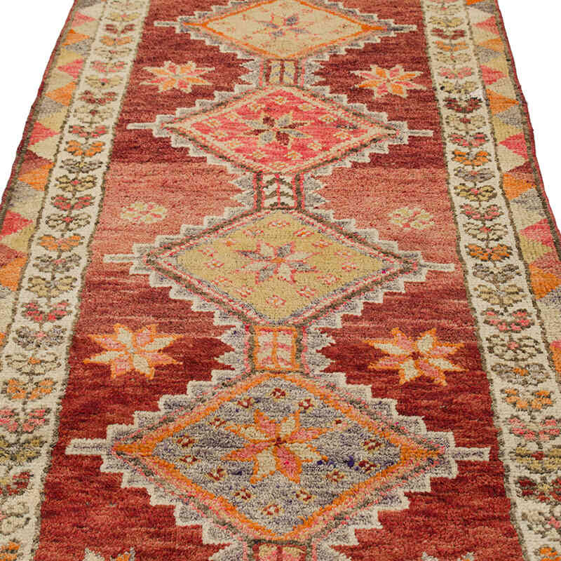 Vintage Tribal Runner Rug - 3' 1" x 11' 10" (37" x 142") - K0074655
