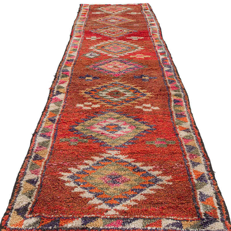 Vintage Tribal Runner Rug - 2' 11" x 11' 6" (35" x 138") - K0074659