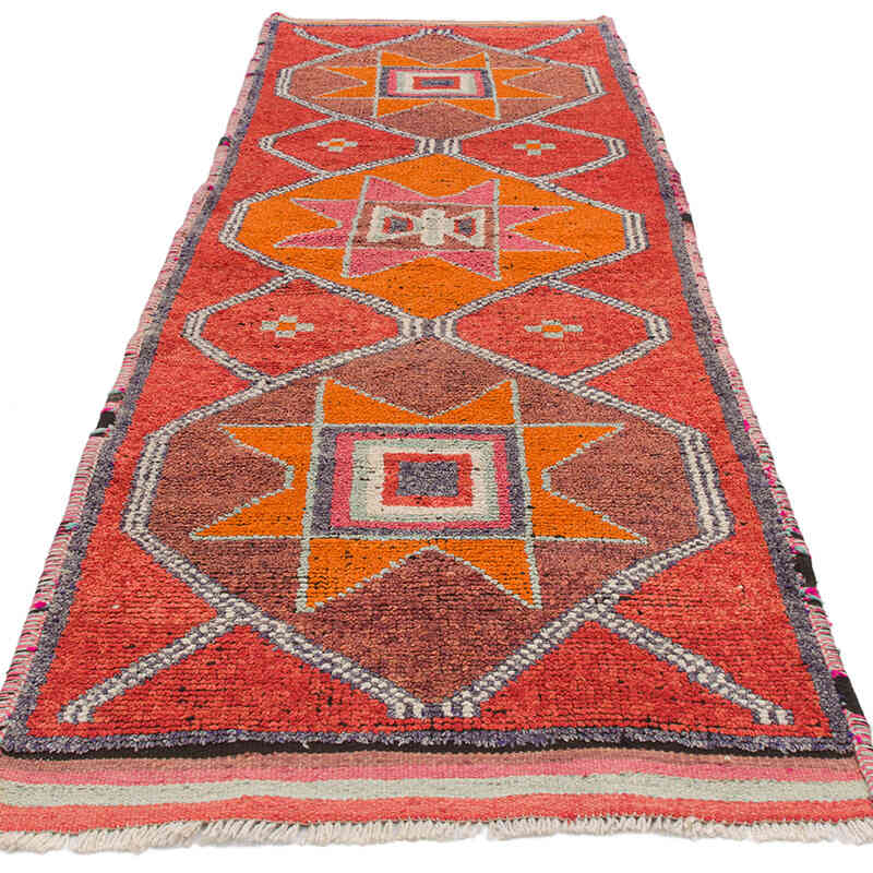 Vintage Tribal Runner Rug - 3' 3" x 9' 10" (39" x 118") - K0074663