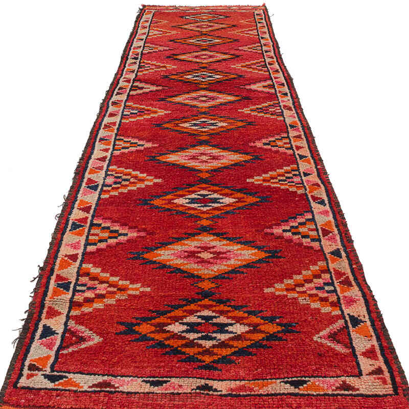 Vintage Tribal Runner Rug - 3'  x 12' 1" (36" x 145") - K0074664