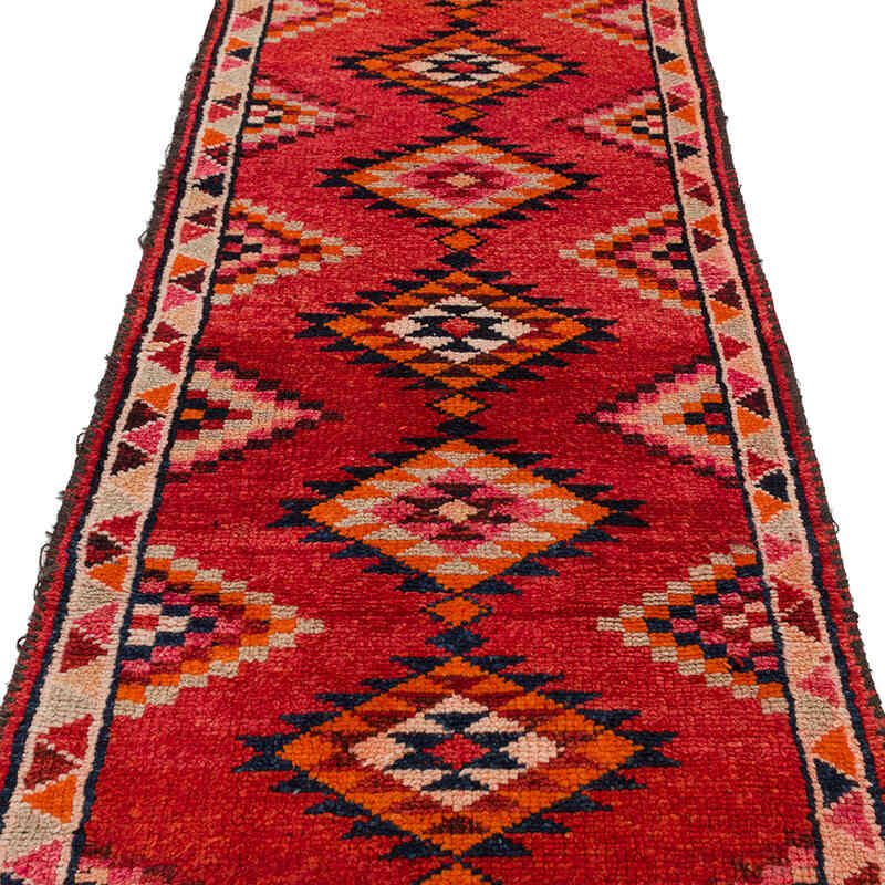 Vintage Tribal Runner Rug - 3'  x 12' 1" (36" x 145") - K0074664