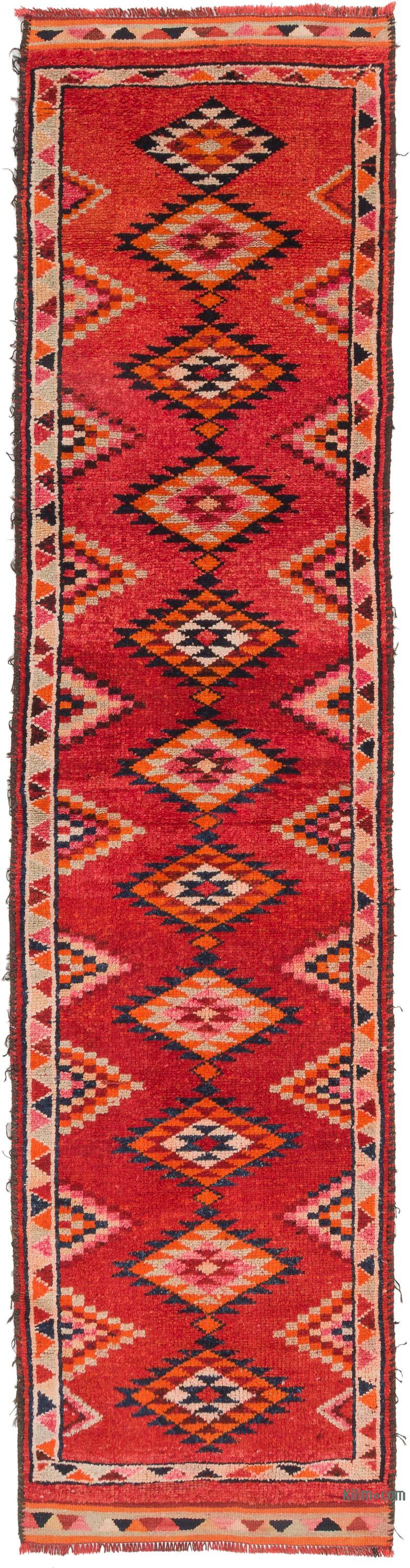 Vintage Tribal Runner Rug - 3'  x 12' 1" (36" x 145") - K0074664