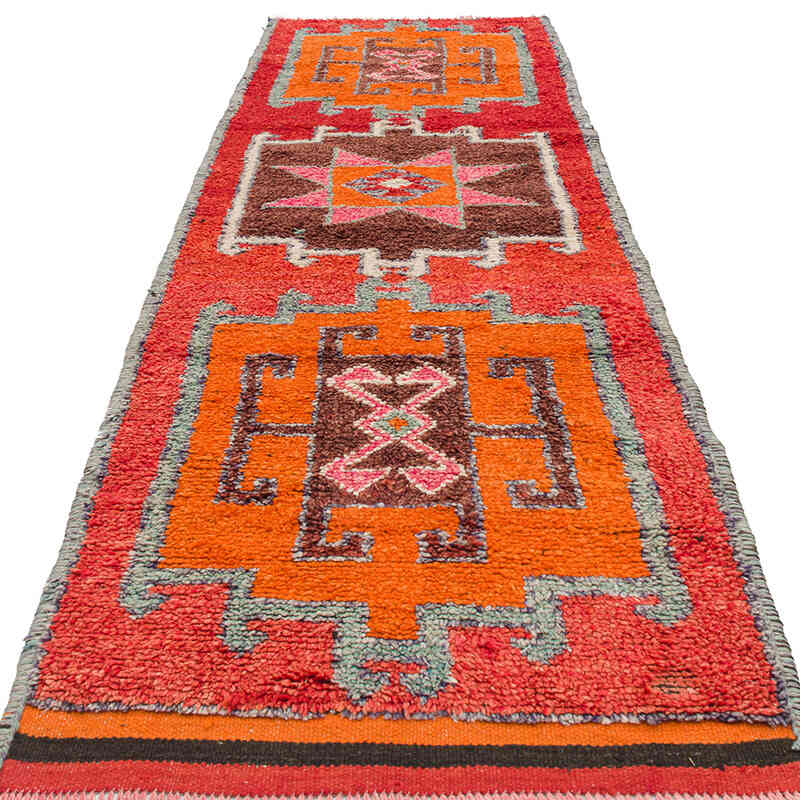 Vintage Tribal Runner Rug - 3' 3" x 10' 8" (39" x 128") - K0074669