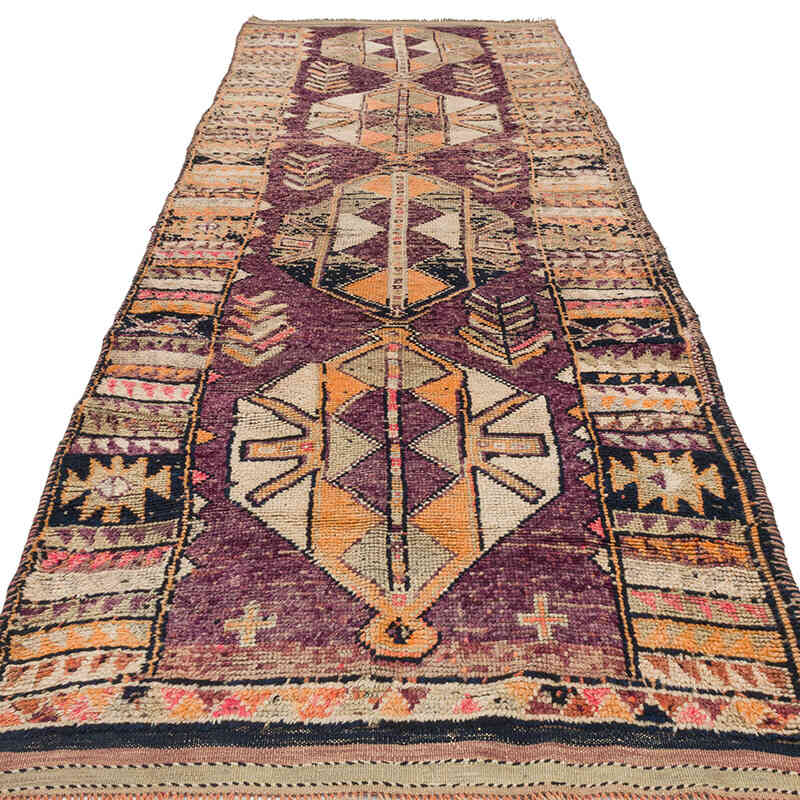 Vintage Tribal Runner Rug - 3' 10" x 11' 6" (46" x 138") - K0074672