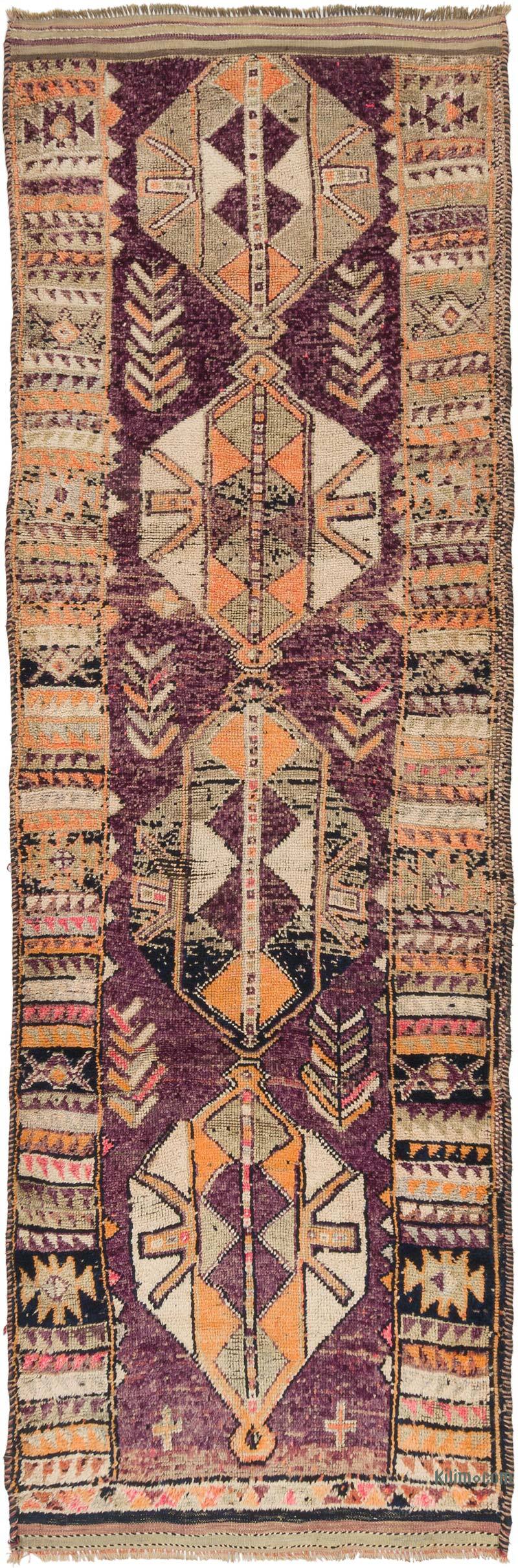 Vintage Tribal Runner Rug - 3' 10" x 11' 6" (46" x 138") - K0074672