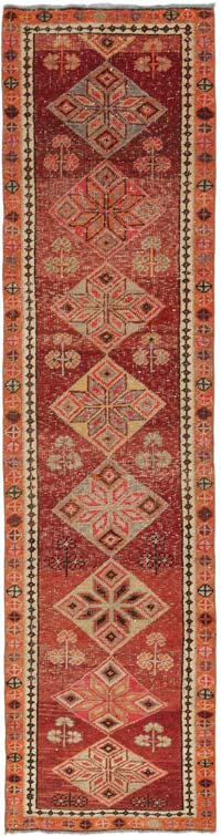 Alfombra Vintage de pasillo - 95 cm x 365 cm