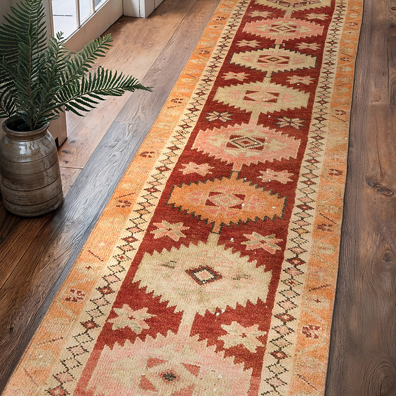 Alfombra Vintage de pasillo - 74 cm x 320 cm - K0074681