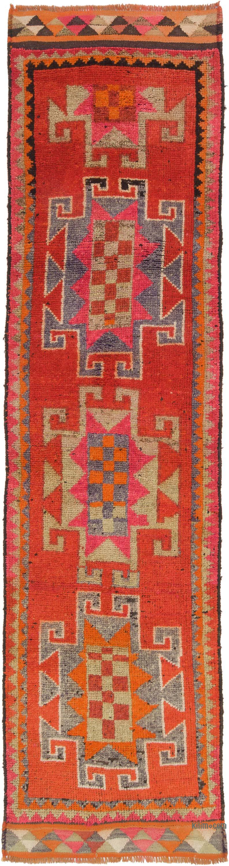 Alfombra Vintage de pasillo - 95 cm x 352 cm - K0074690