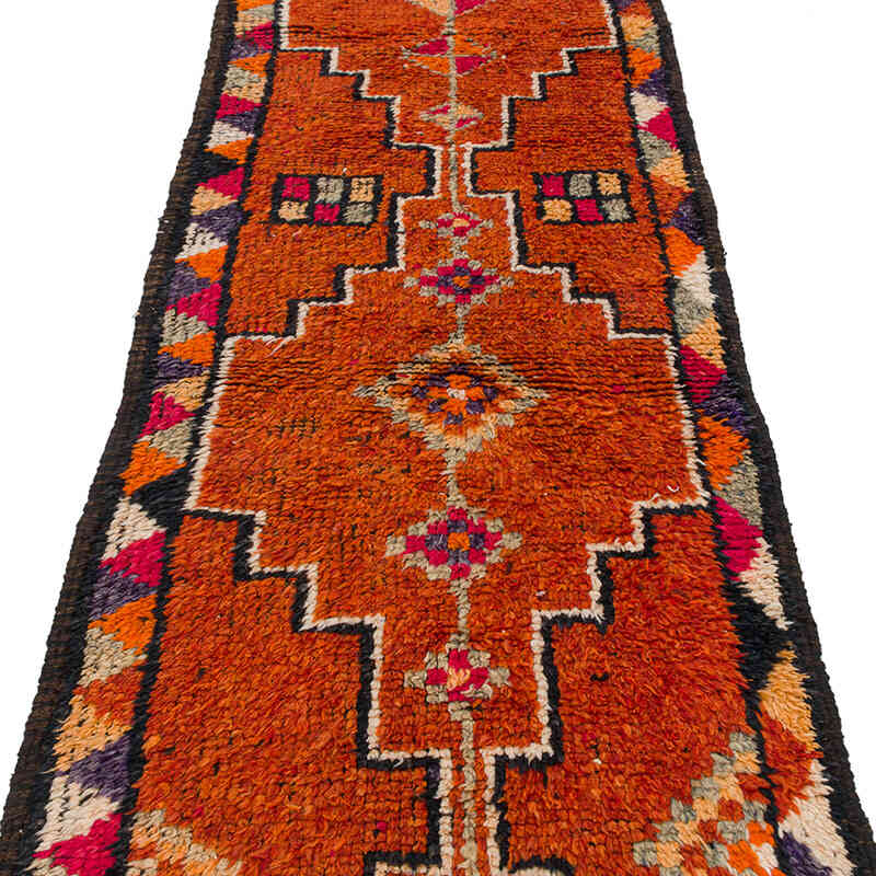 Vintage Tribal Runner Rug - 2' 10" x 11' 7" (34" x 139") - K0074692
