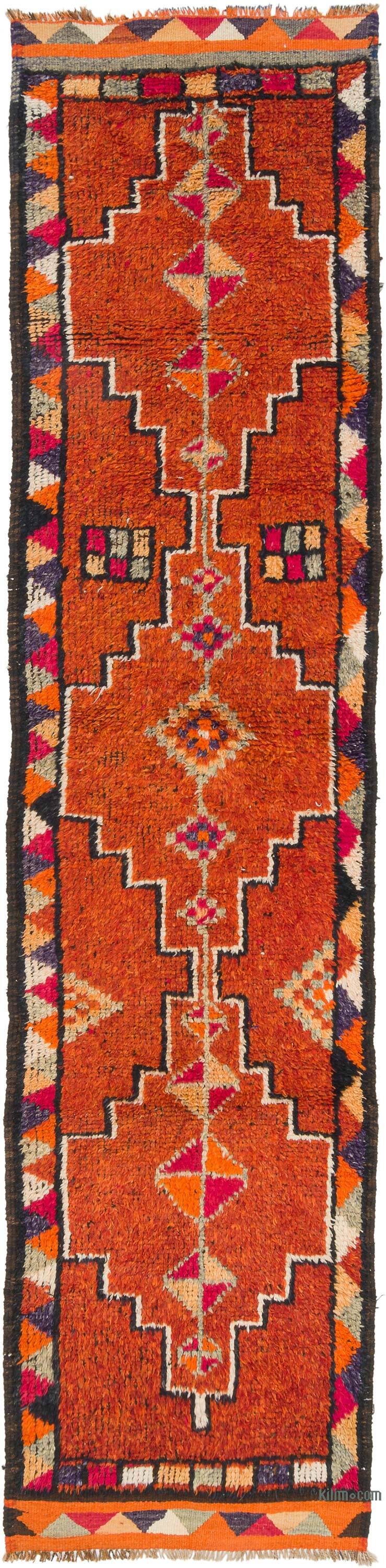 Vintage Tribal Runner Rug - 2' 10" x 11' 7" (34" x 139") - K0074692