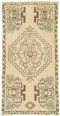 El Dokuma Vintage Halı - 48 cm x 91 cm