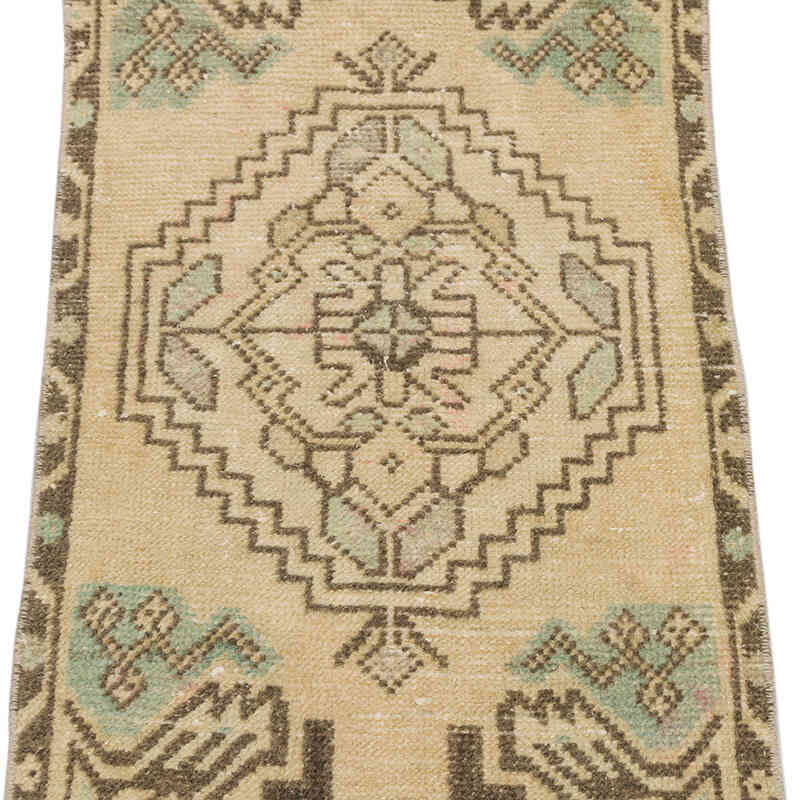 Vintage Turkish Hand-Knotted Rug - 1' 7" x 3'  (19" x 36") - K0074695
