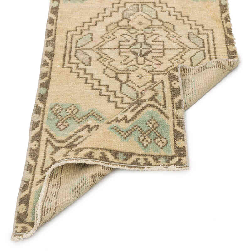 Vintage Turkish Hand-Knotted Rug - 1' 7" x 3'  (19" x 36") - K0074695