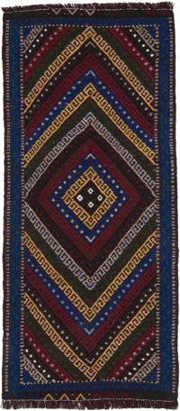 Vintage Anatolian Jijim Rug - 1' 8" x 3' 9" (20" x 45")
