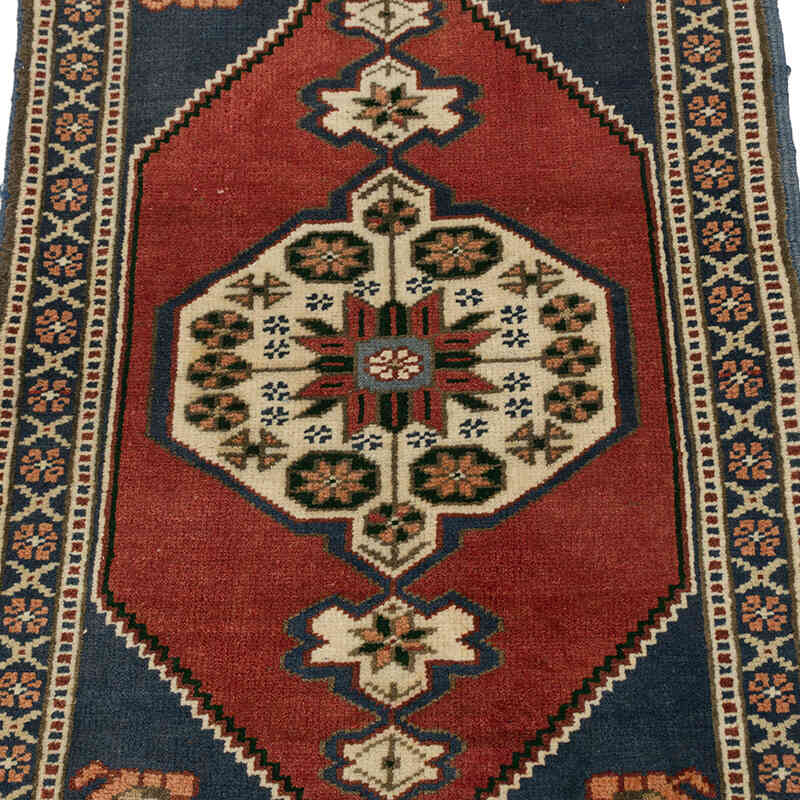Alfombra Vintage Turca Anudada a Mano - 58 cm x 98 cm - K0074700