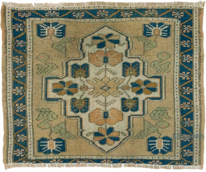 Alfombra Vintage Turca Anudada a Mano - 66 cm x 54 cm - K0074702