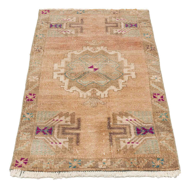 Alfombra Vintage Turca Anudada a Mano - 50 cm x 100 cm - K0074706